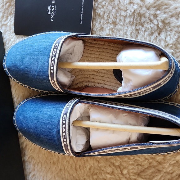 Adorable NWT IOB Coach Corrie Denim Espadrilles Slip-ons 💙 - Picture 9 of 16